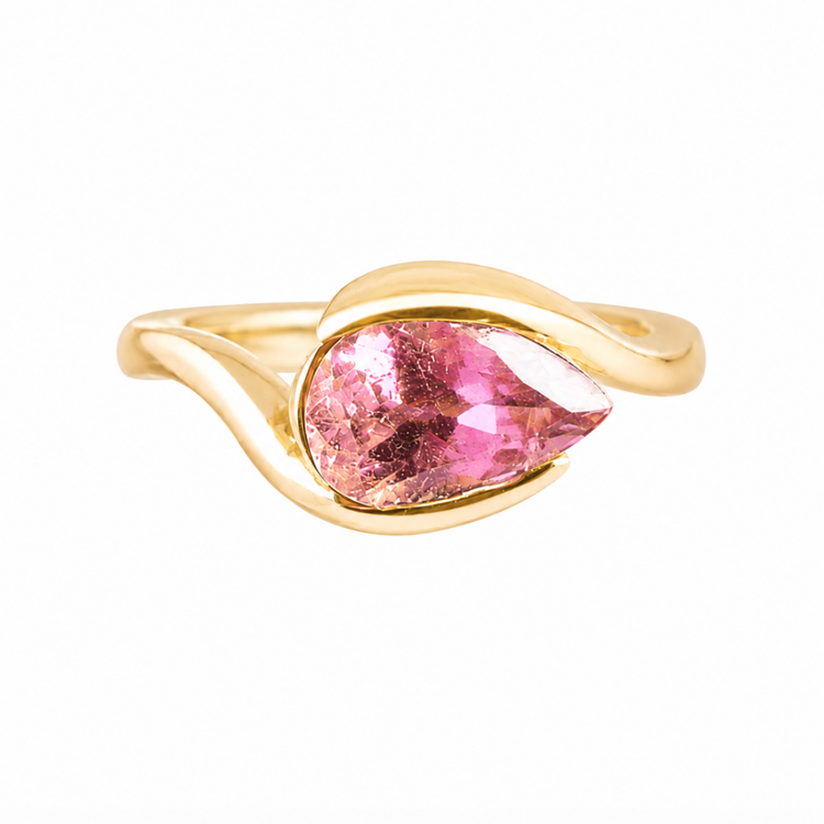 Anillo Turmalina rosa