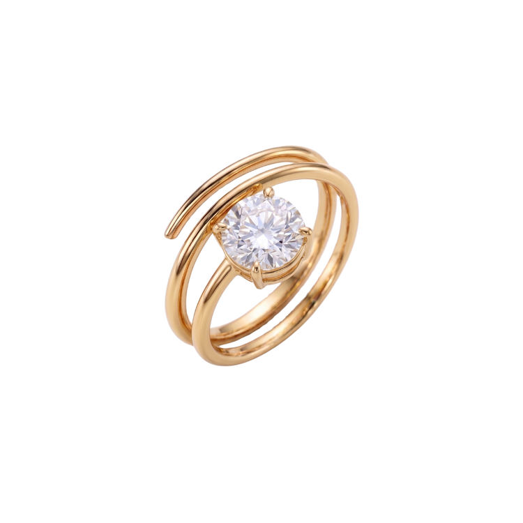 Anillo Twist con Redondo