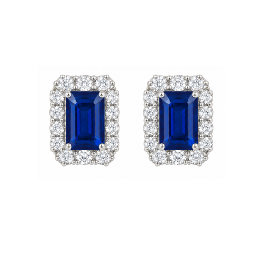 Aretes Zafiro Diamantes