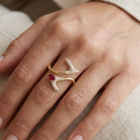 Anillo Rubi Diamantes