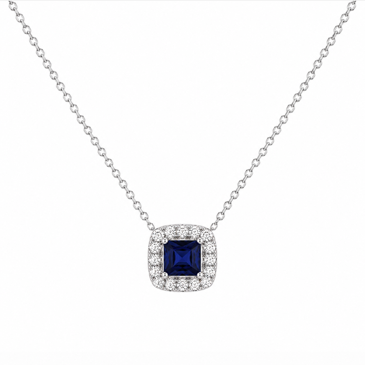 DIJE ZAFIRO Y DIAMANTES