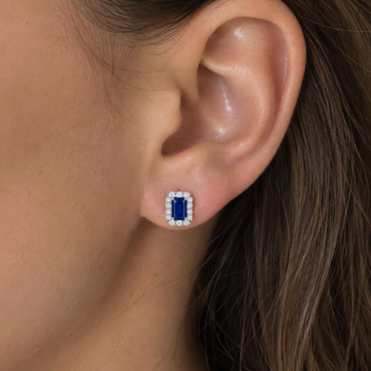 Aretes Zafiro Diamantes