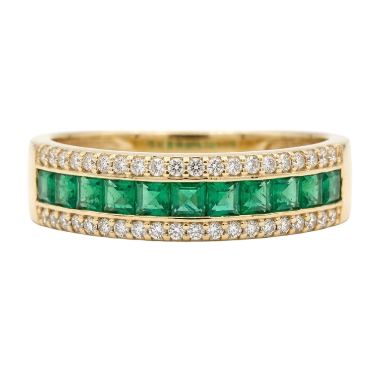 Anillo de Esmeraldas y Diamantes
