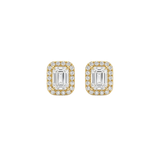 Studs Emerald con Halo