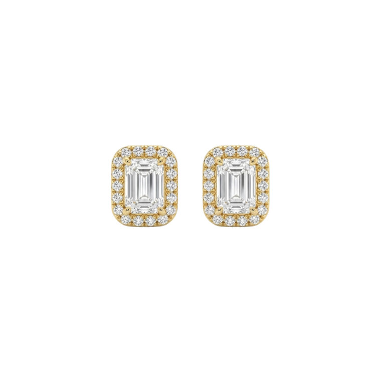 Studs Emerald con Halo