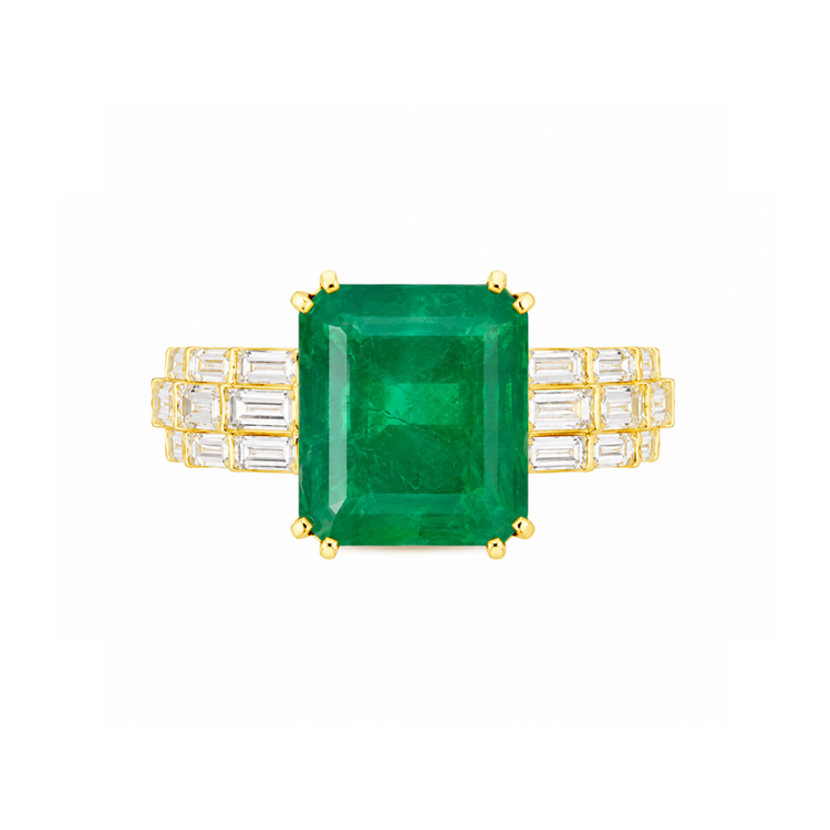 Anillo Esmeralda Diamantes