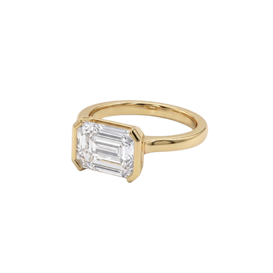 Pinky Ring Emerald Medio Bisel