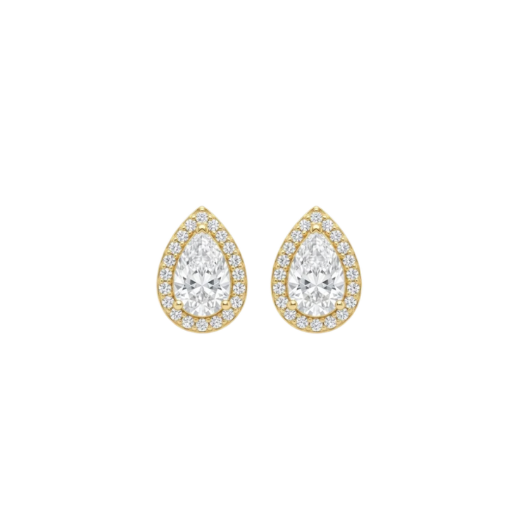 Studs Pear con Halo