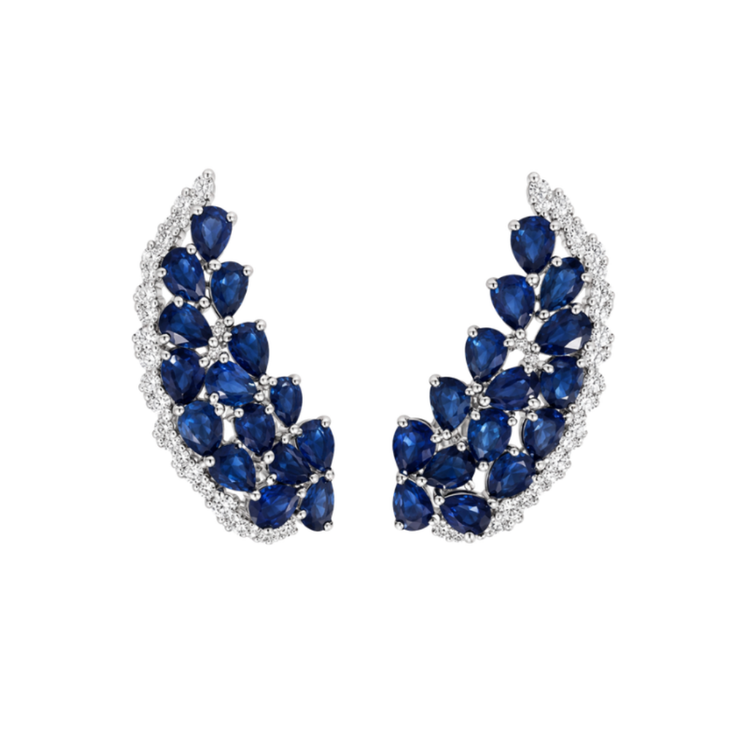 Aretes Zafiro y de Diamantes