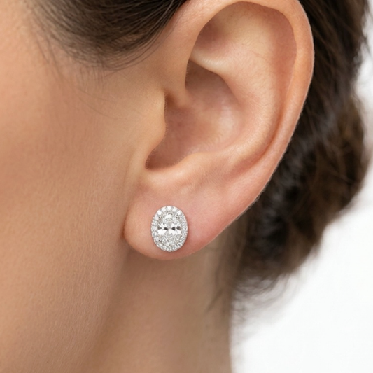 Studs Oval con Halo