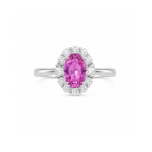 Anillo de Zafiro rosa