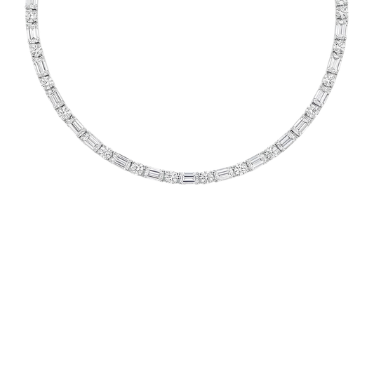 Tennis Necklace Emeralds y Rounds