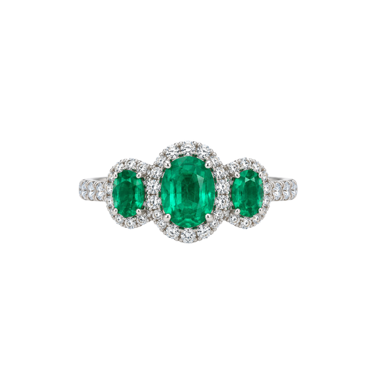 Anillo Esmeralda Diamantes