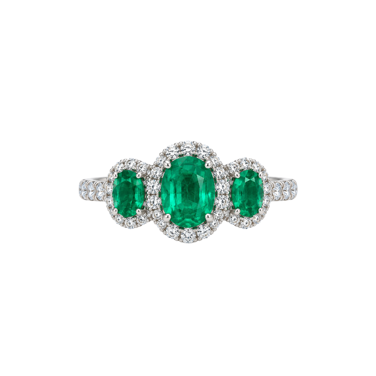 Anillo Esmeralda Diamantes