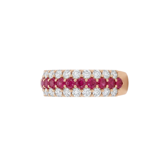 Anillo Rubies Diamantes