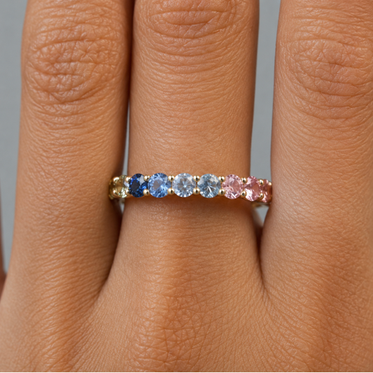 Anillo Zafiro Rainbow Infinity