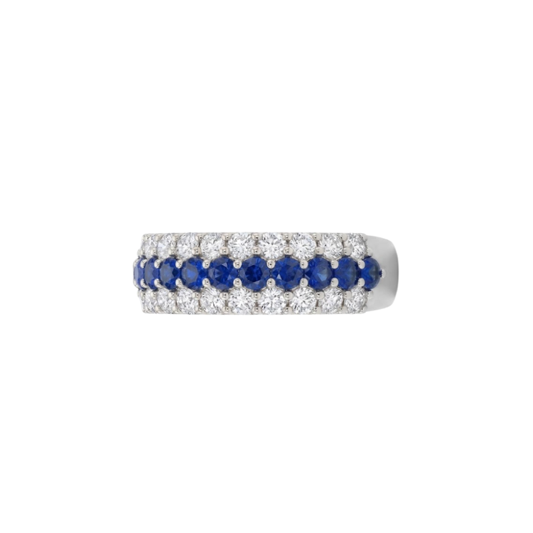 Anillo Zafiros Diamantes