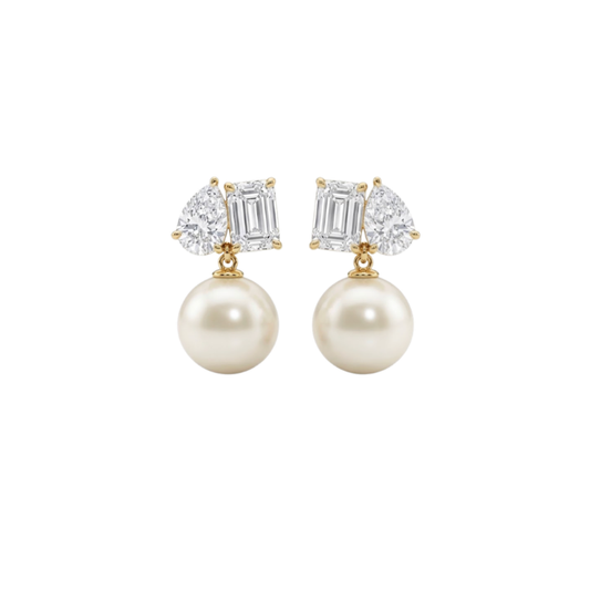 Aretes Toi et Moi con Perla