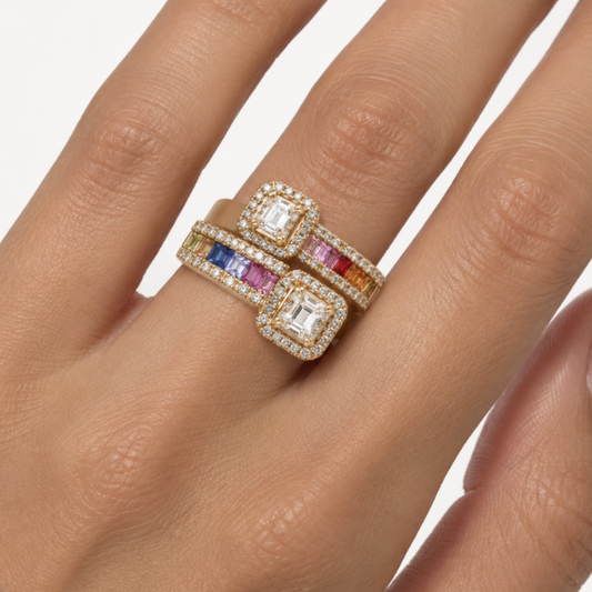 Anillo Rainbow Zafiros