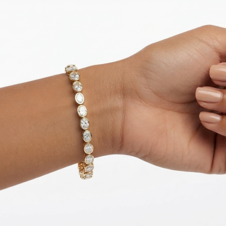 Tennis Bracelet Ovales Bisel