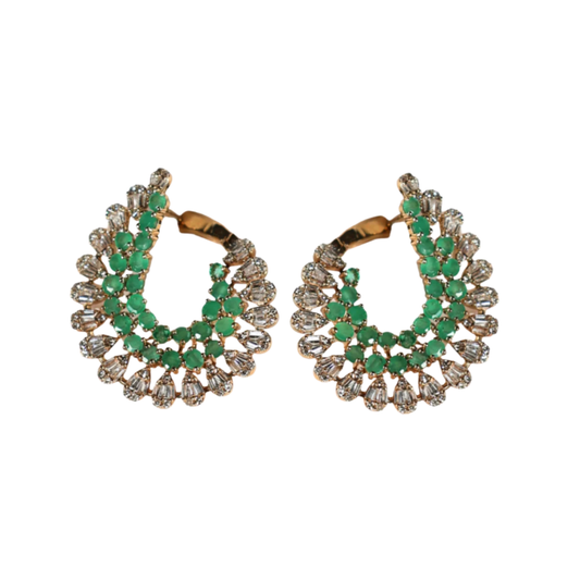 Aretes Esmeralda Diamantes