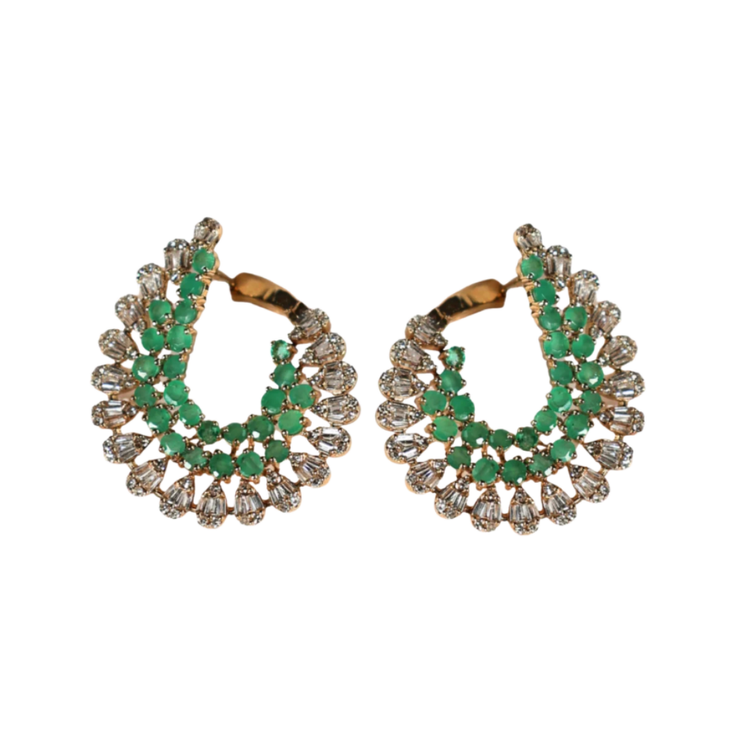 Aretes Esmeralda Diamantes