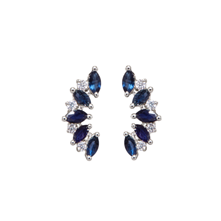 Aretes Zafiros y Diamantes