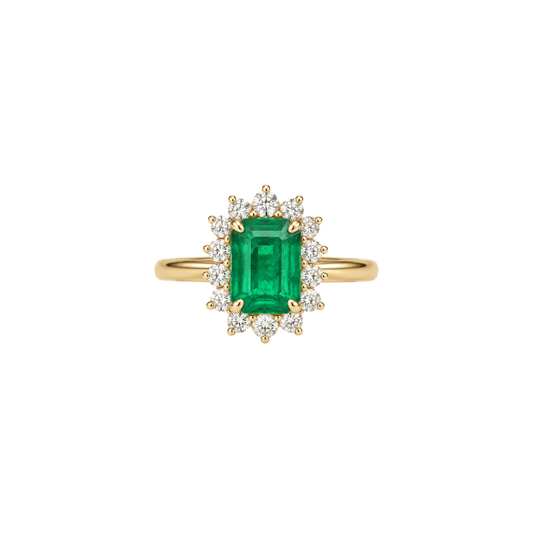 Anillo Esmeraldas Diamantes