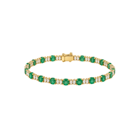 Pulsera Esmeraldas y Diamantes
