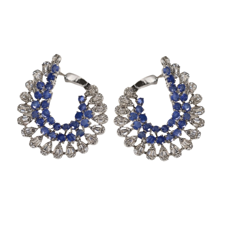 Aretes Zafiro Diamantes