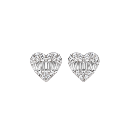 Aretes Corazón Diamantes