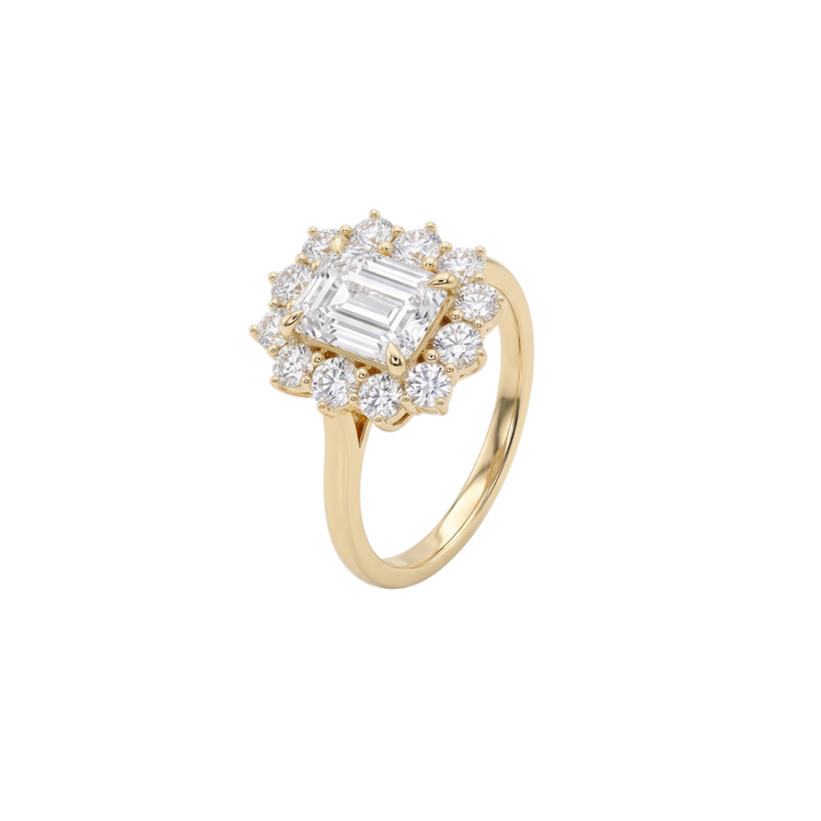 Anillo Emerald con Halo