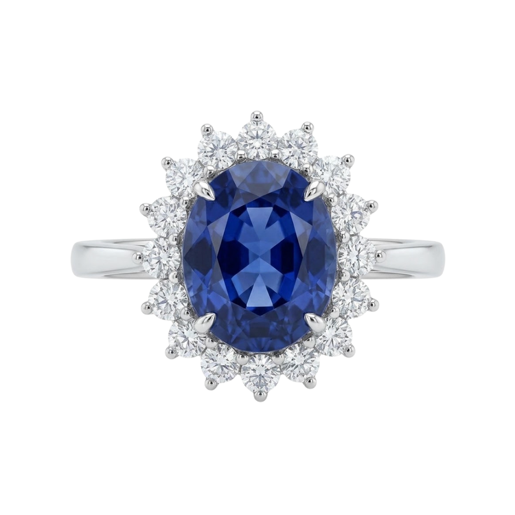 Anillo Oval de Zafiro