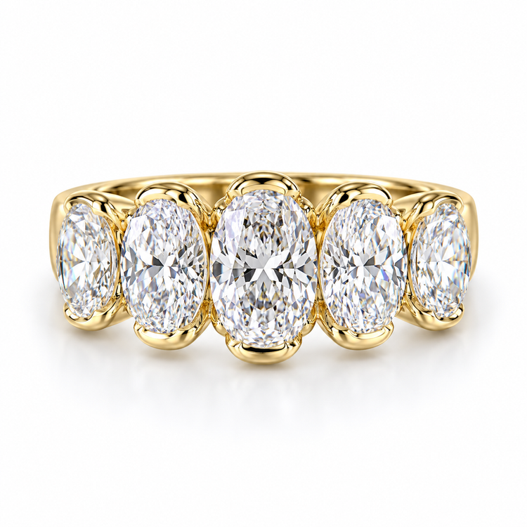 Anillo Diamantes Moval