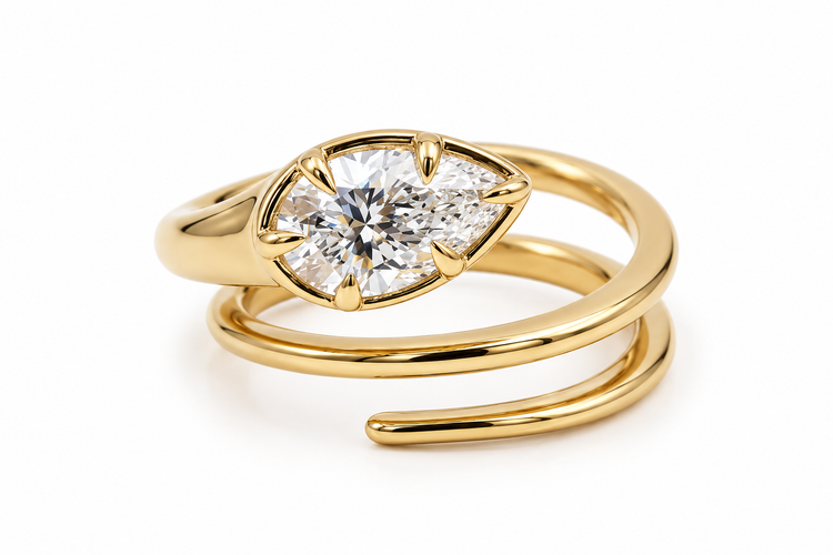Loopy Pear Ring