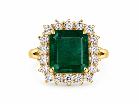 Anillo Esmeralda Diamantes