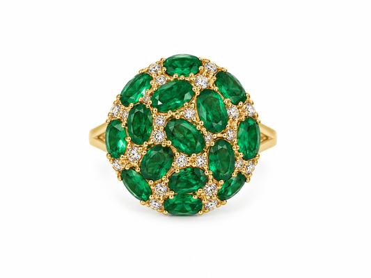 Anillo Esmeralda Diamantes