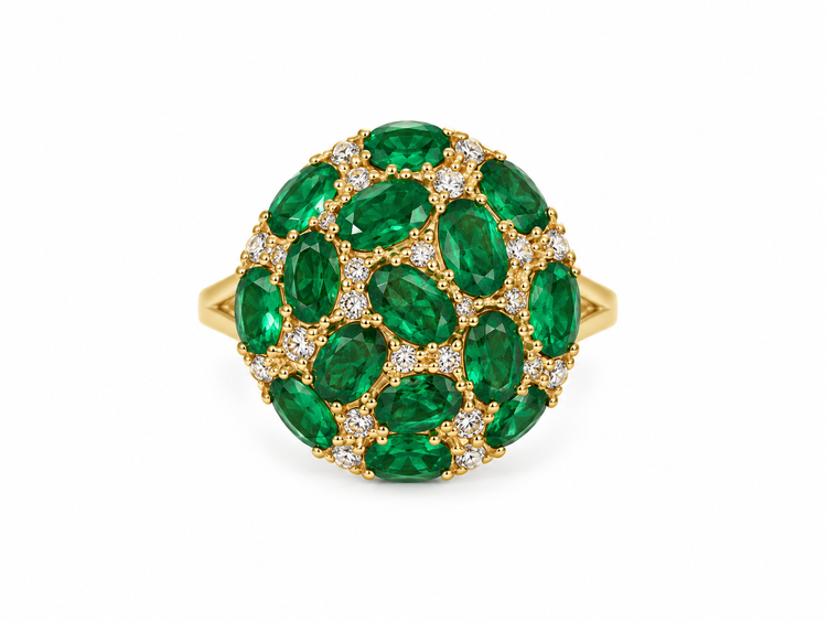 Anillo Esmeralda Diamantes