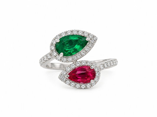 Anillo Esmeralda Rubí