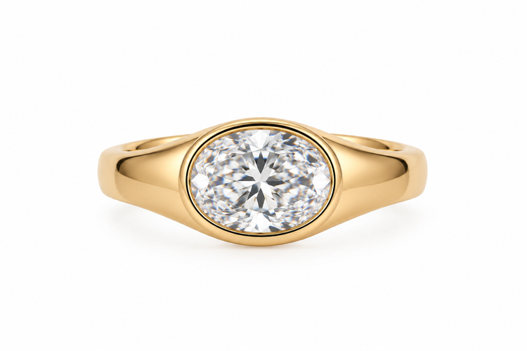 Anillo Pinky Ring Oval East West