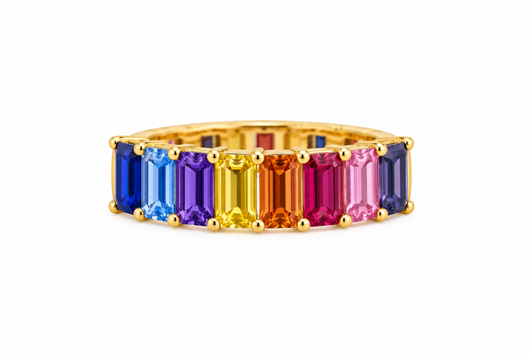 Anillo Zafiros Rainbow