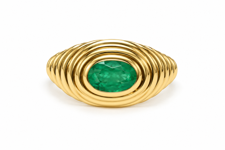 Anillo con esmeralda