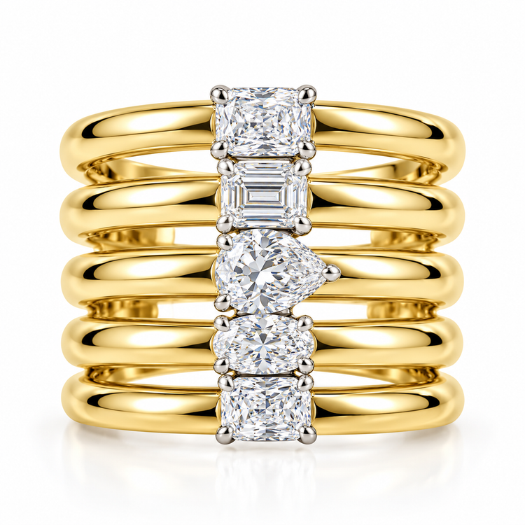 Anillo Diamantes Fancy Shapes