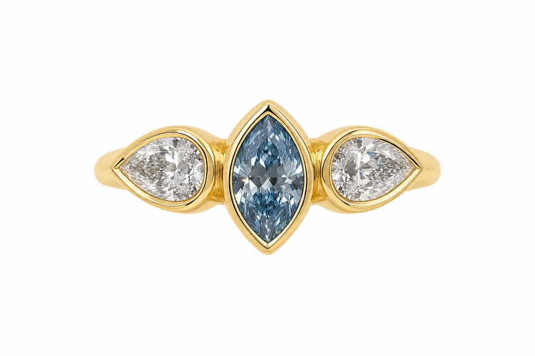 Anillo Diamante Fancy Blue