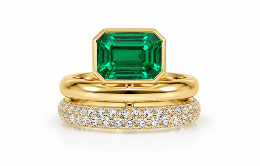 Anillo Esmeralda Diamantes