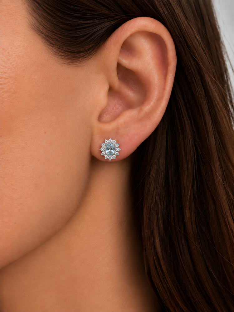 Aretes Aguamarina