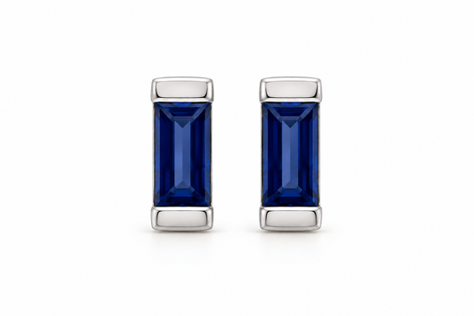 Aretes con zafiro