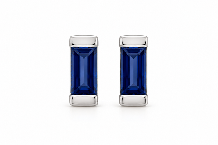 Aretes con zafiro