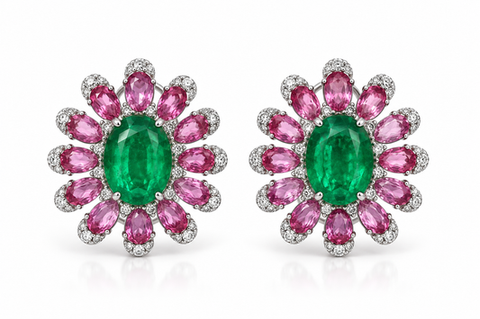 Aretes Esmeralda Zafiro