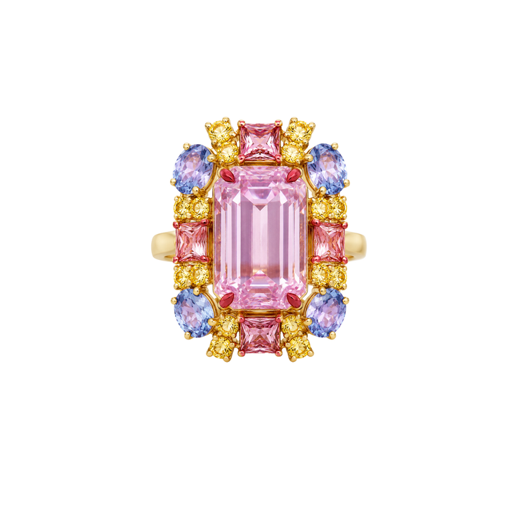 Anillo Kunzita, Turmalinas y Zafiros